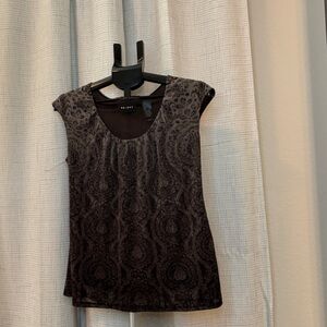 Axcess Dark Patterned Short Sleeve Top